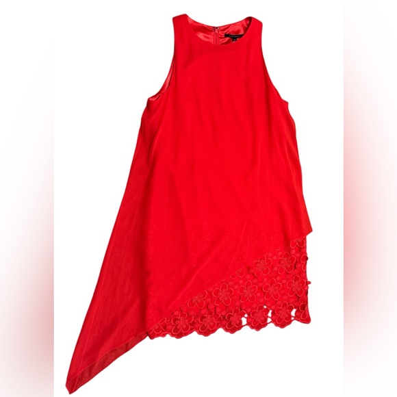 NWT Alex Marie Cardinal Red Asymmetrical Dress—Size 8 - Picture 1 of 7